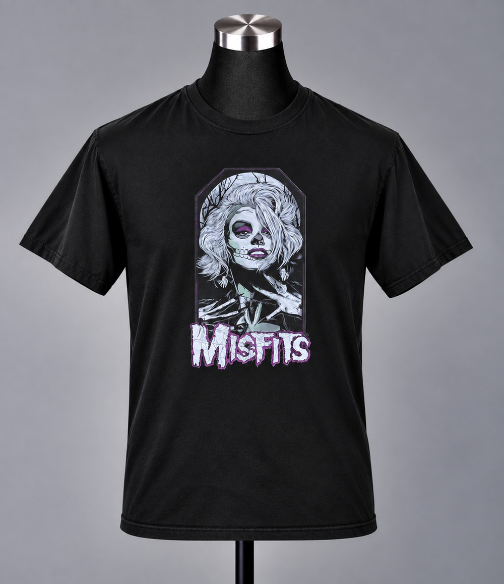 Misfits Marilyn Monroe Graphic T-Shirt Black Purple Mens Large L